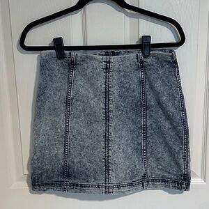 Free People Modern Femme Acid Wash Skirt